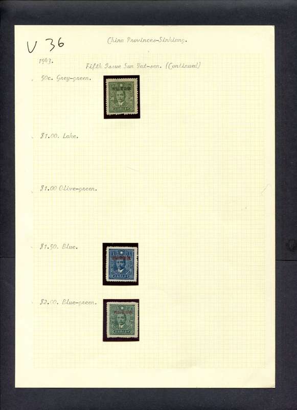 China - 3 Stamps Mounted (Hinged) On Old Album Page