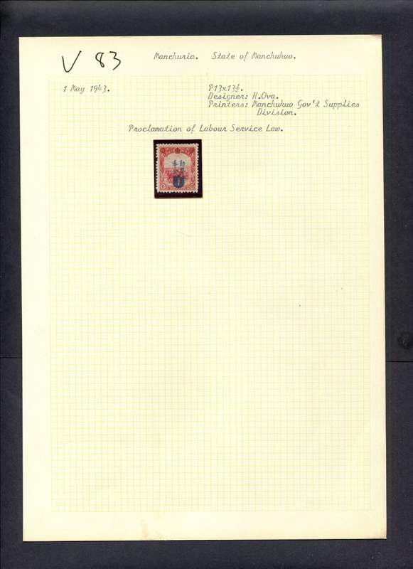 Manchukuo - 1 Stamp Mounted (Hinged) On Old Album Page