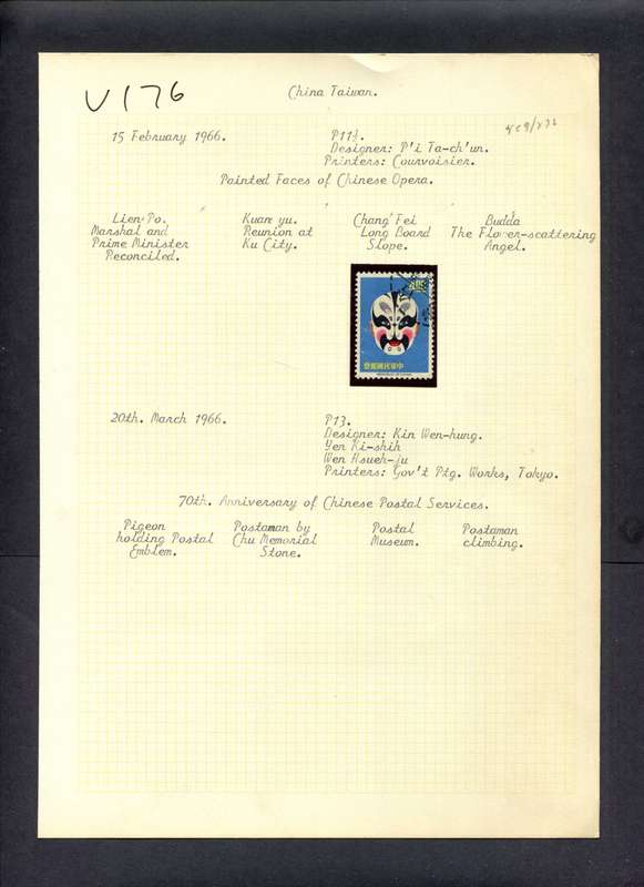 Taiwan - 1 Stamp Mounted (Hinged) On Old Album Page