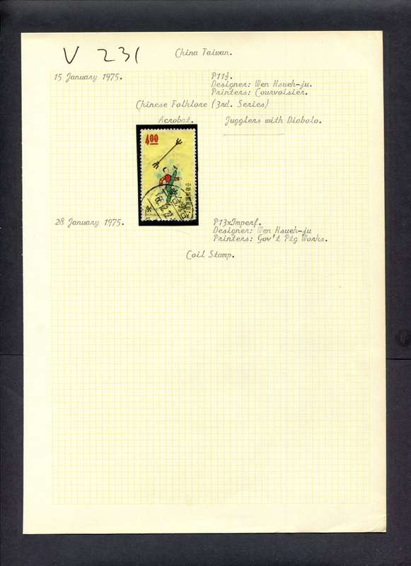 Taiwan - 1 Stamp Mounted (Hinged) On Old Album Page