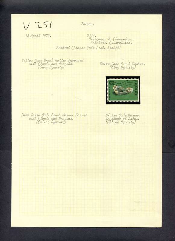 Taiwan - 1 Stamp (Hinged) On Old Album Page
