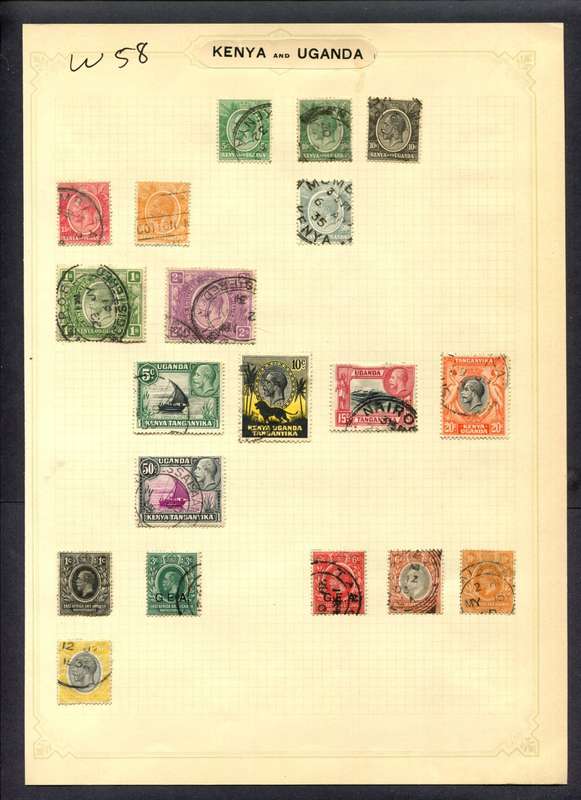 KUT - 19 Stamps Mounted (Hinged) On Album Page