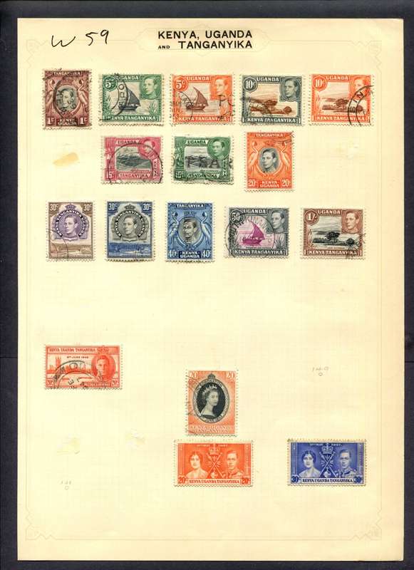 KUT - 17 Stamps Mounted (Hinged) On Album Page