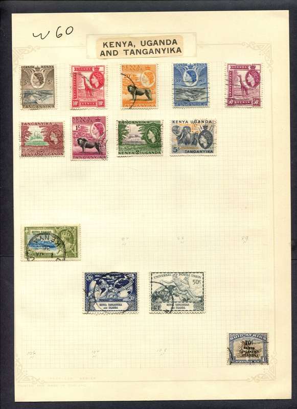 KUT - 13 Stamps Mounted (Hinged) On Album Page