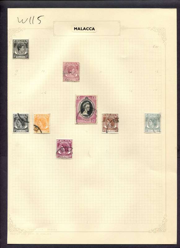 Malaysia - 8 Stamps Mounted (Hinged) On Album Page