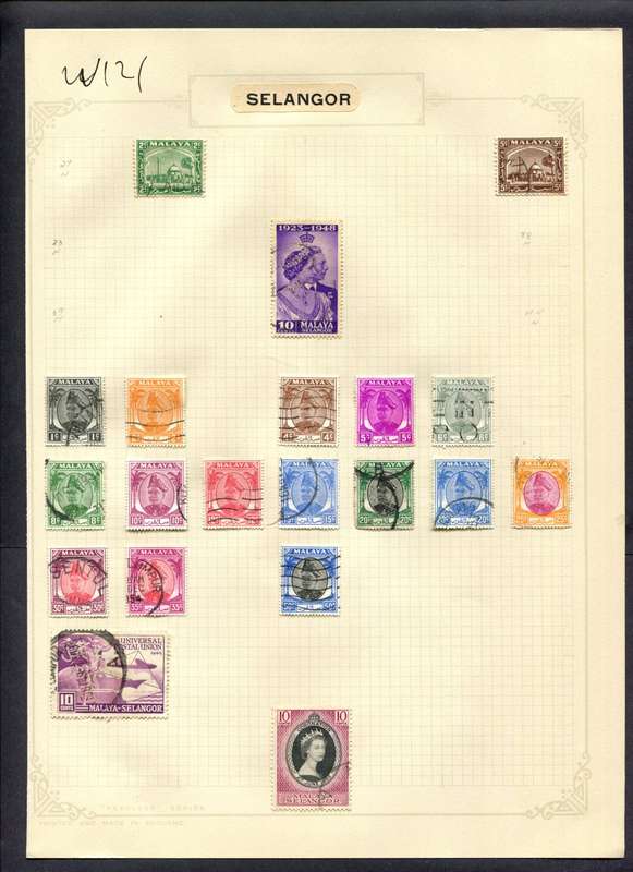 Malaysia - 20 Stamps Mounted (Hinged) On Album Page