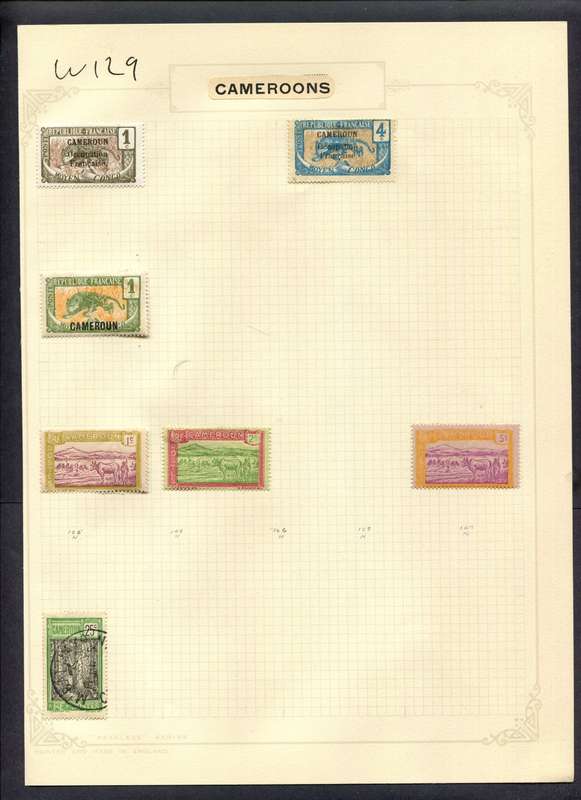 Cameroon - 7 Stamps Mounted (Hinged) On Album Page