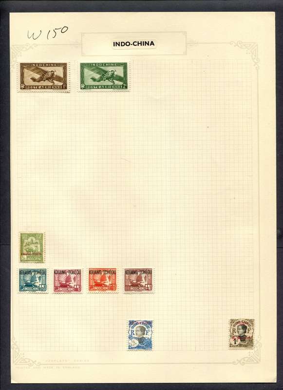 Indo-China - 9 Stamps Mounted (Hinged) On Album Page