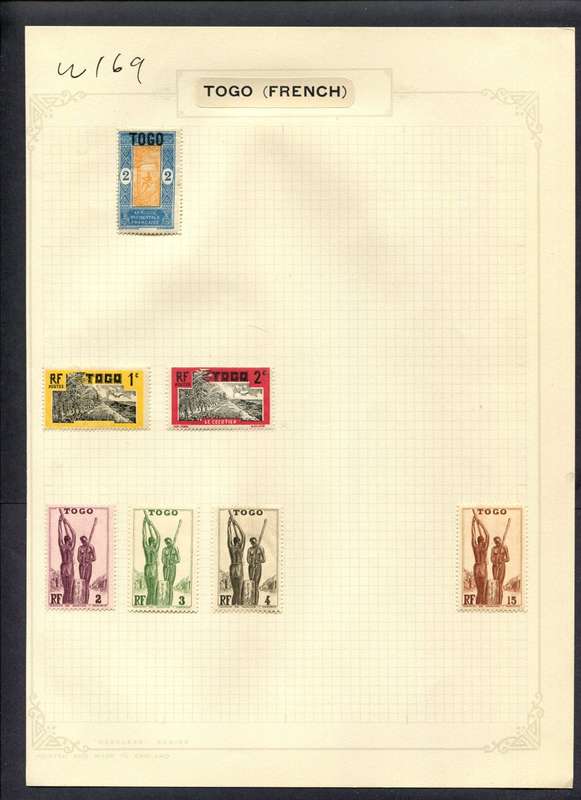 Togo - 7 Stamps Mounted (Hinged) On Album Page