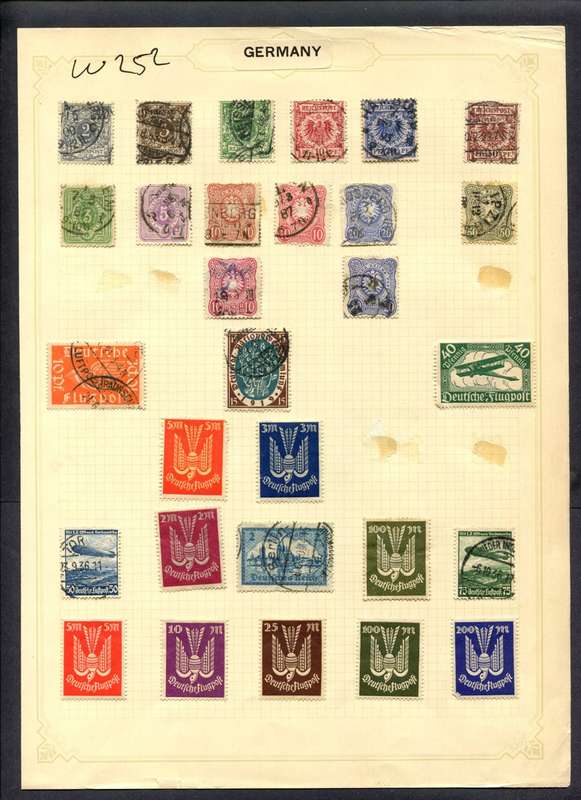 Germany - 29 Stamps Mounted (Hinged) On Album Page