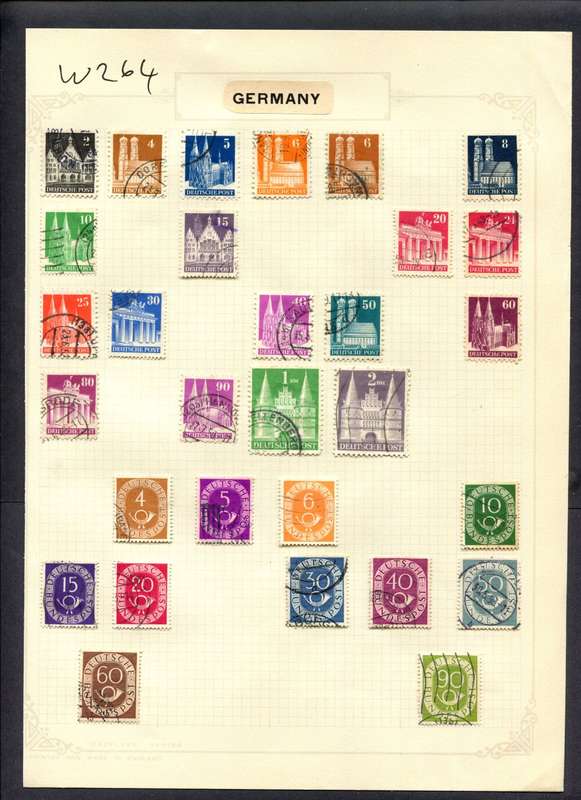 Germany - 30 Stamps Mounted (Hinged) On Album Page