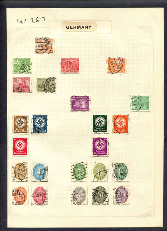 Germany - 24 Stamps Mounted (Hinged) On Album Page
