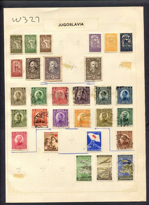 Yugoslavia - 29 Stamps Mounted (Hinged) On Album Page