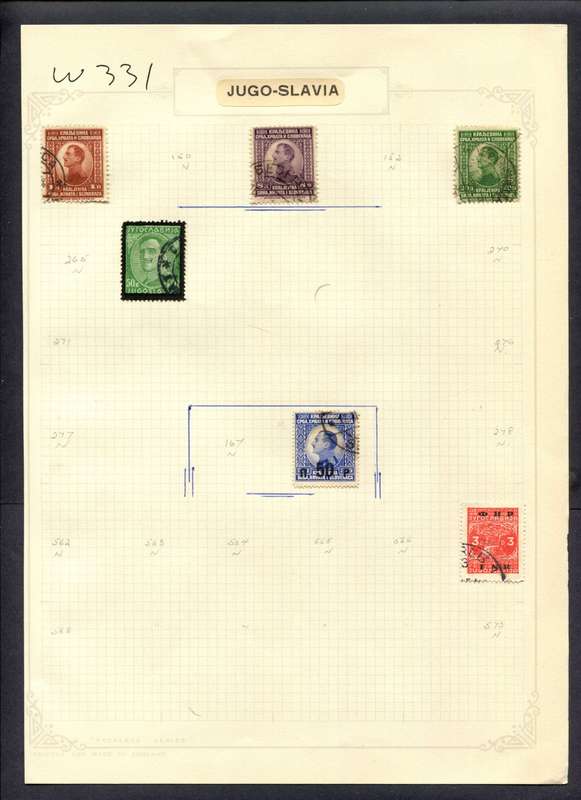 Yugoslavia - 6 Stamps Mounted (Hinged) On Album Page
