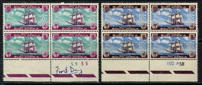RSA - 2 Blocks of 4 - 1962 - MNH