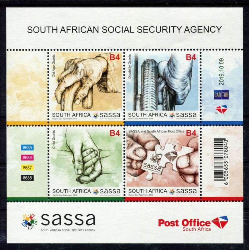 RSA - SASSA - Sheet of 4 - 2019 - MNH
