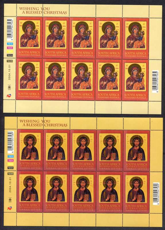 RSA - Set of 2  Sheets of 10 - 2004 - MNH