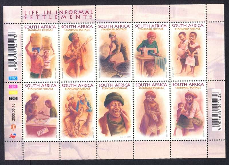 RSA -  Sheet of 10 - 2003 - MNH