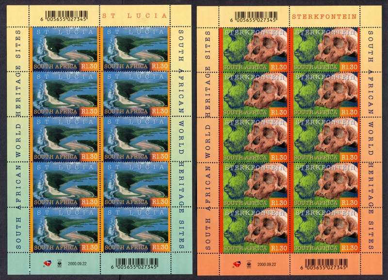 RSA -  Set of 3 Sheets of 10 - 2000 - MNH