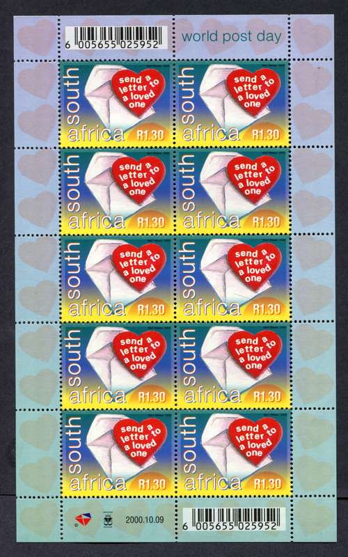 RSA - Sheet of 10 - 2000 - MNH