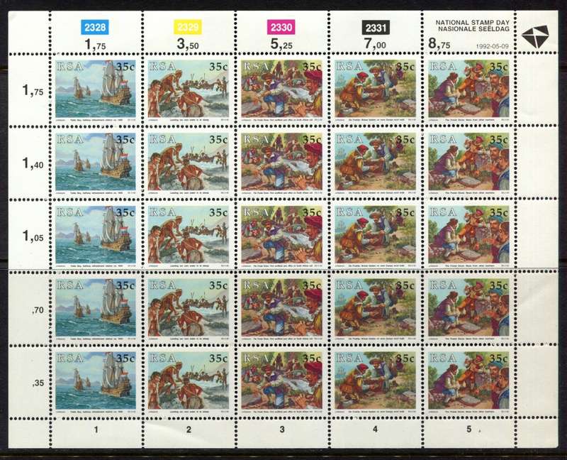 RSA - Sheet of 25 - 1992 - MNH
