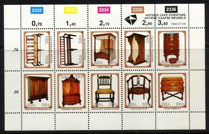 RSA - Sheet of 10 - 1992 - MNH