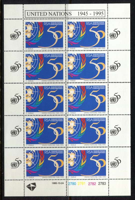 RSA - Sheet of 10 - 1995 - MNH