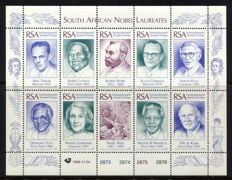RSA - Sheet of 10 - 1996 - MNH