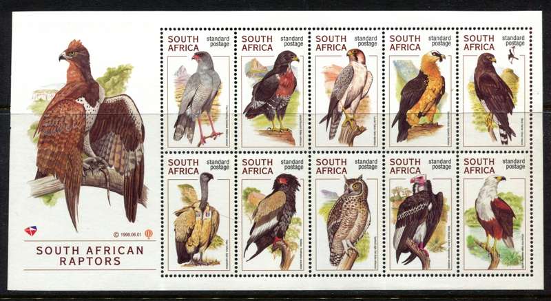 RSA - Sheet of 10 - 1998 - MNH - Imperforated Side Margins