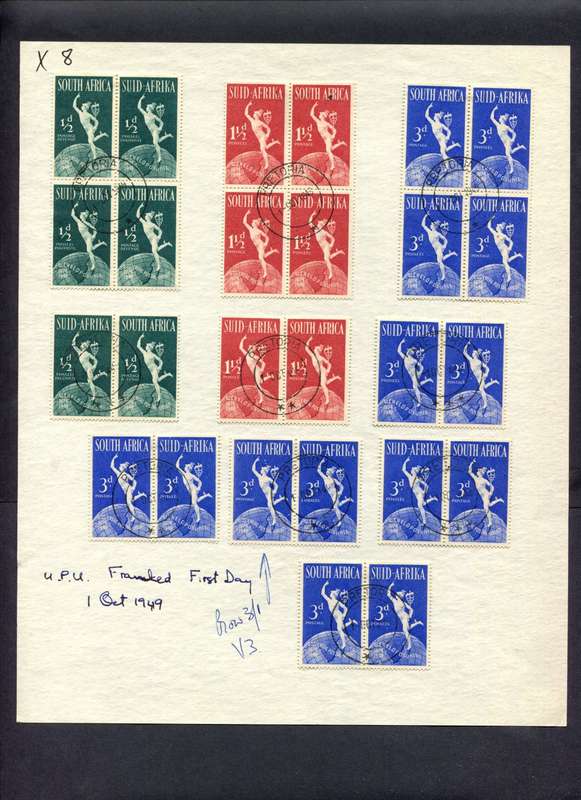 Union of SA - 26 Stamps Mounted (Hinged) On Album Page