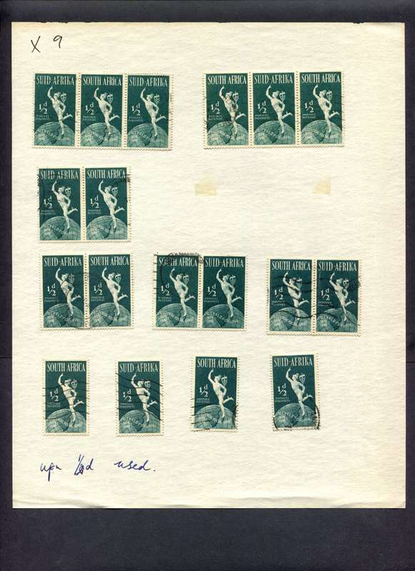 Union of SA - 18 Stamps Mounted (Hinged) On Album Page