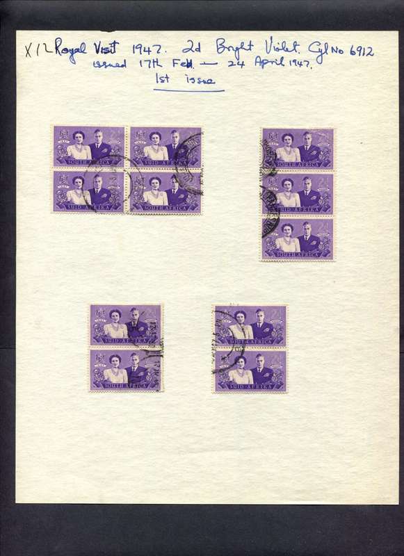 Union of SA - 11 Stamps Mounted (Hinged) On Album Page