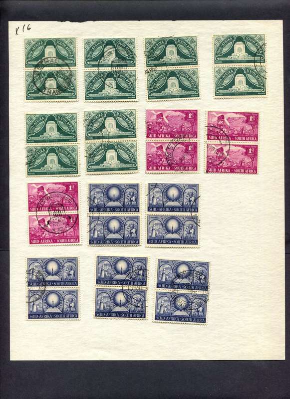 Union of SA - 28 Stamps Mounted (Hinged) On Album Page