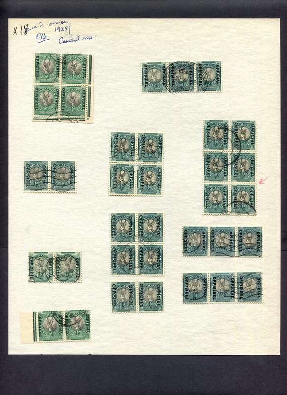 Union of SA - 35 Stamps Mounted (Hinged) On Album Page