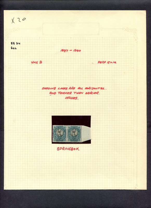 Union of SA - 6 Stamps Mounted (Hinged) On Album Page
