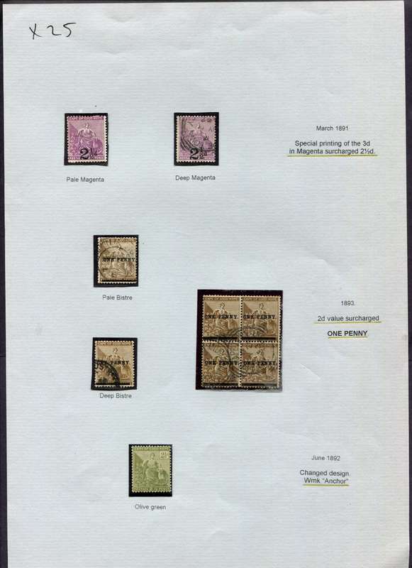 Cape of Good Hope - 9 Stamps Mounted(Hinged) on Album Page