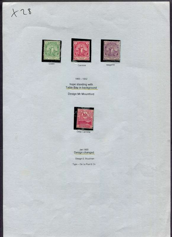 Cape of Good Hope - 4 Stamps Mounted(Hinged) on Album Page