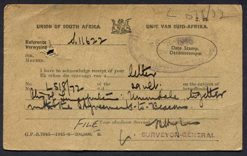 Union of SA - Post Card