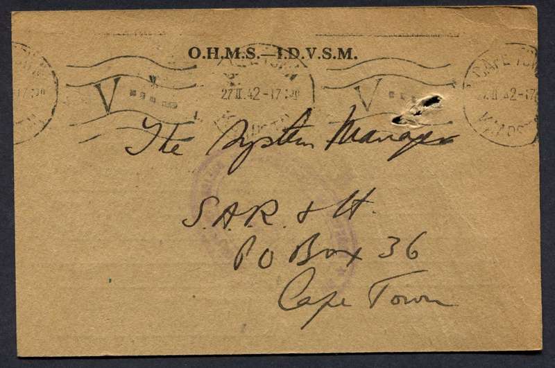 Union of SA - Post Card