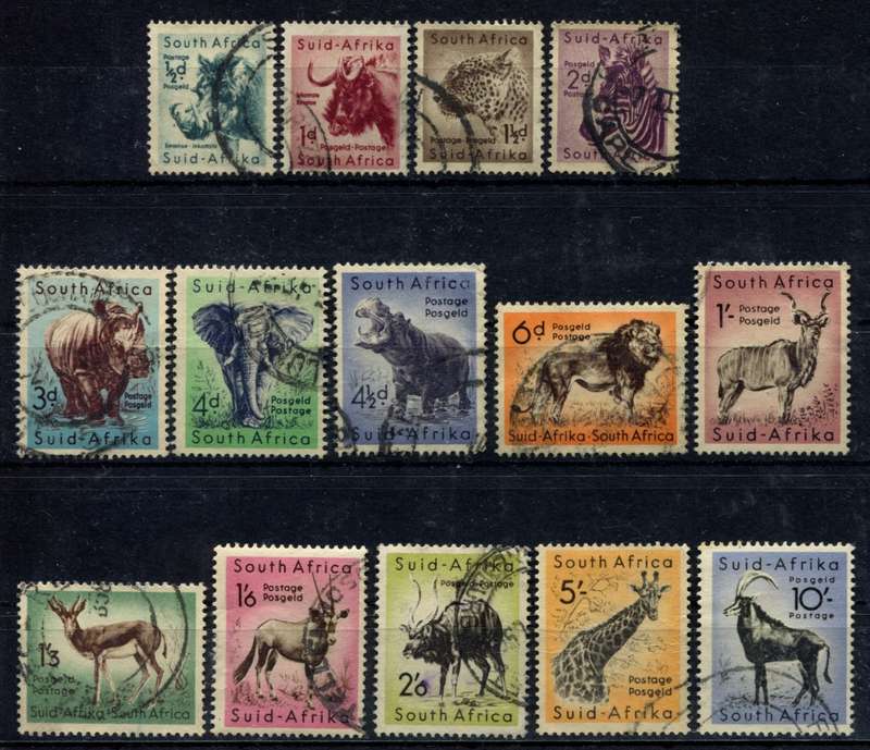 Union of SA - Set of 14 - 1954 - Used