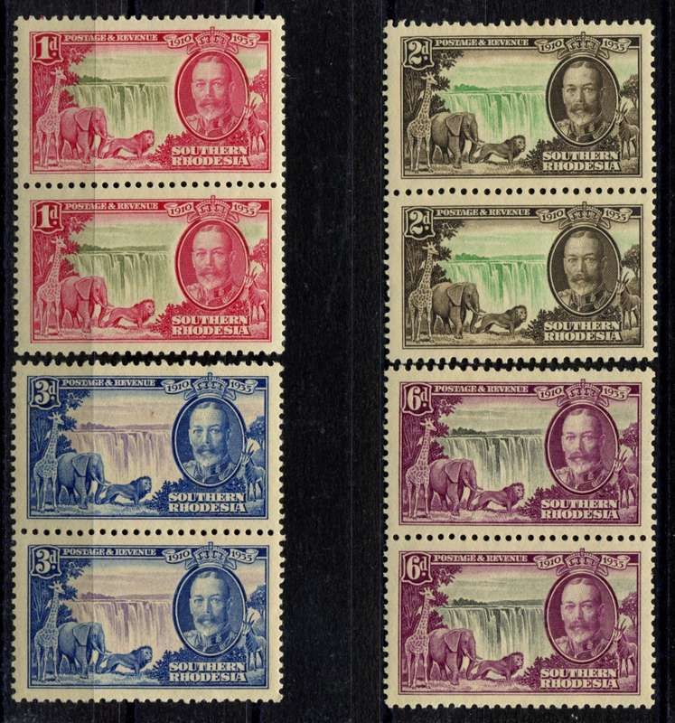 Southern Rhodesia - 1935 - Top Stamps  MM - Bottom Stamps MNH