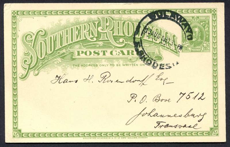 Southern Rhodesia - Post Card