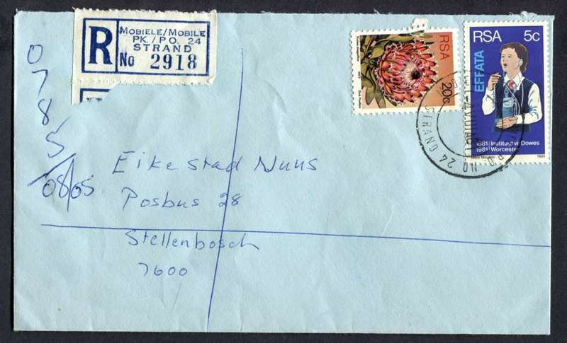 RSA - Registered Cover - Send From Mobile Post Office - Strand