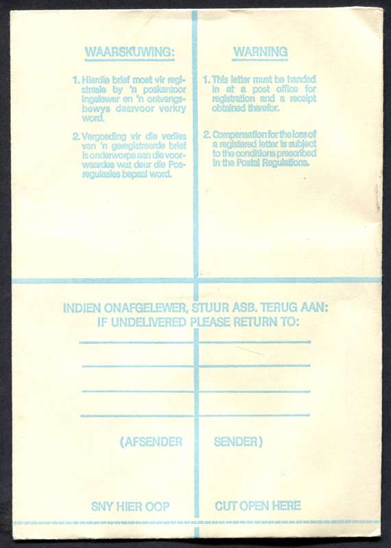 RSA - Registered Cover - Send From Mobile Post Office - Worcester