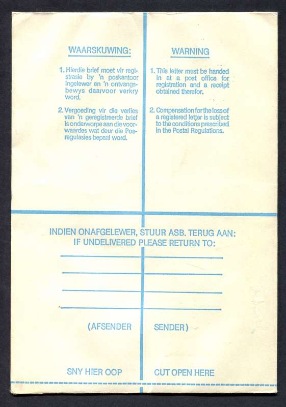 RSA - Registered Cover - Send From Mobile Post Office - Strand