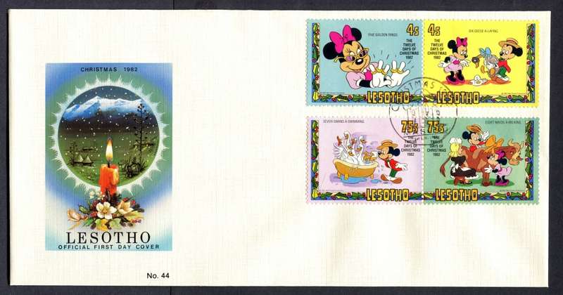 Lesotho - Set of 2 FDC's - 1982