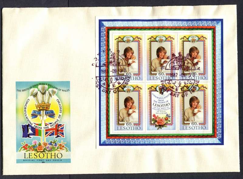 Lesotho - Miniature Sheet FDC - 1982