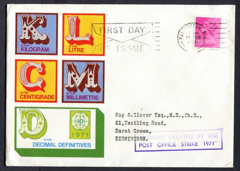 Great Britain - Cover - "Posting Delayed By The Post Office Strike 1971"