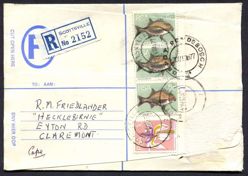 RSA - Cover Registered At Scottsville Post Office