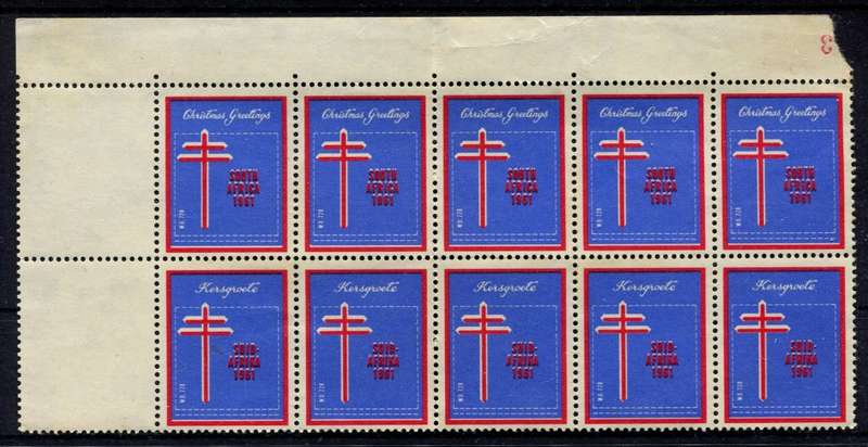 RSA - Christmas Stamps - Red Shifted Down Resulting In "Frosted" Red Letters - 1961 - MNH